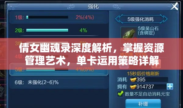 倩女幽魂录深度解析，掌握资源管理艺术，单卡运用策略详解