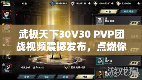 武极天下30V30 PVP团战视频震撼发布，点燃你的极致战斗激情盛宴