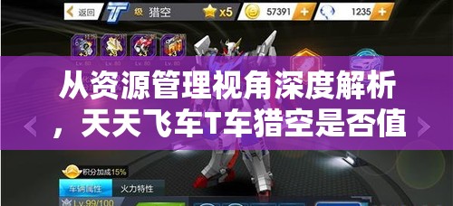 从资源管理视角深度解析，天天飞车T车猎空是否值得玩家入手