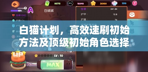 白猫计划，高效速刷初始方法及顶级初始角色选择全攻略