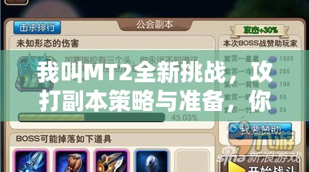 我叫MT2全新挑战，攻打副本策略与准备，你做好万全准备了吗？