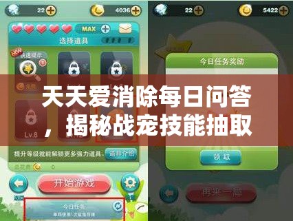 天天爱消除每日问答，揭秘战宠技能抽取中的钻石高效管理策略
