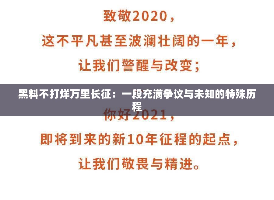 黑料不打烊万里长征：一段充满争议与未知的特殊历程