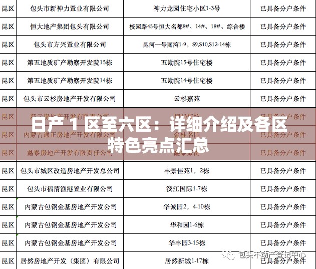 日产 1 区至六区：详细介绍及各区特色亮点汇总