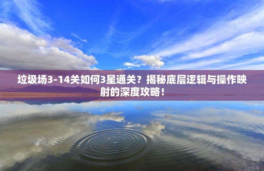 垃圾场3-14关如何3星通关？揭秘底层逻辑与操作映射的深度攻略！