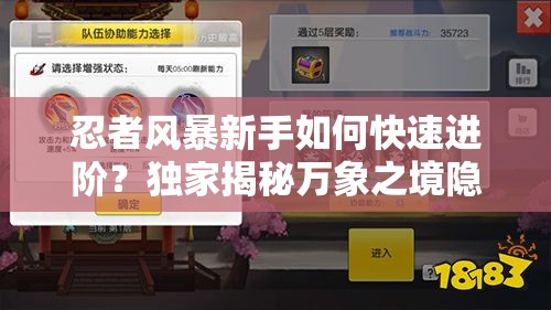 忍者风暴新手如何快速进阶？独家揭秘万象之境隐藏奥秘！