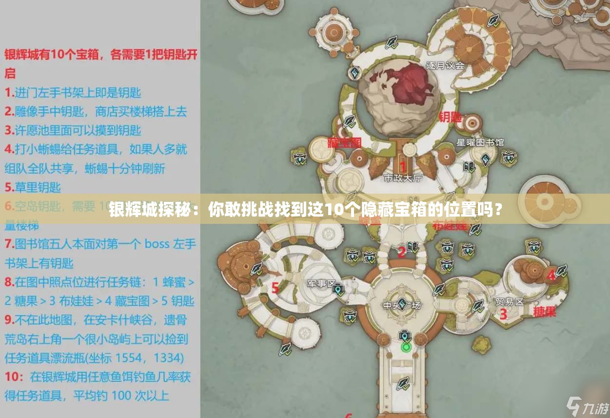 银辉城探秘：你敢挑战找到这10个隐藏宝箱的位置吗？