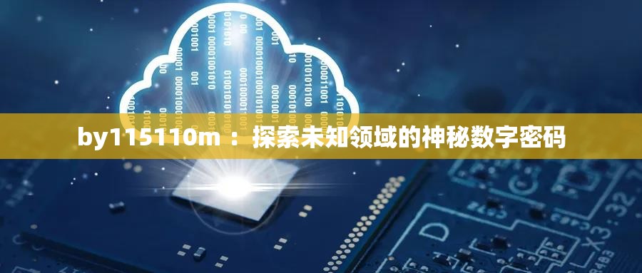 by115110m ：探索未知领域的神秘数字密码