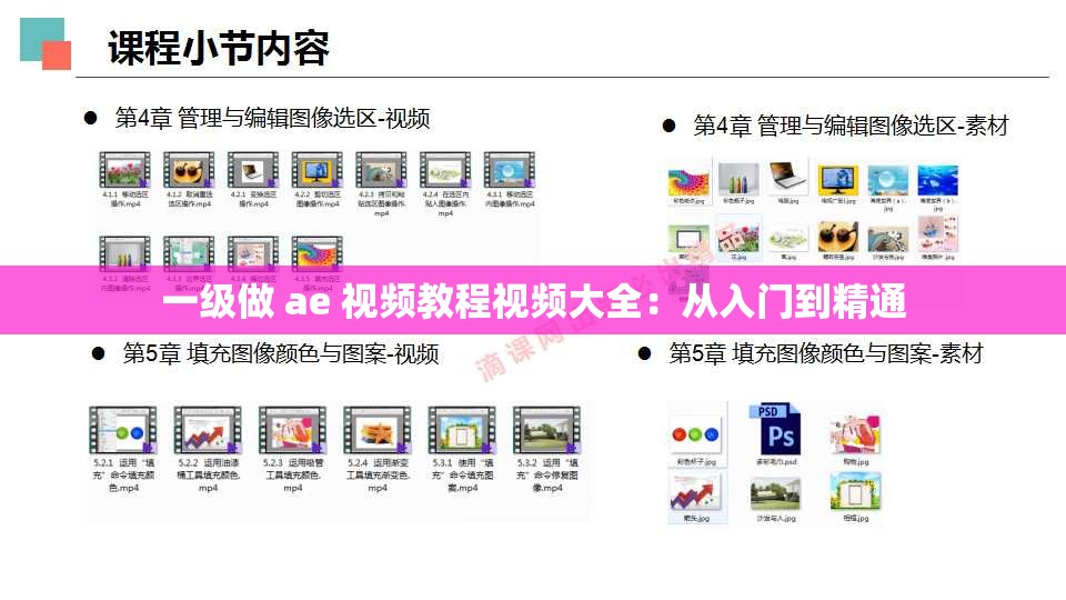 一级做 ae 视频教程视频大全：从入门到精通