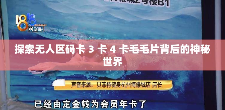 探索无人区码卡 3 卡 4 卡毛毛片背后的神秘世界