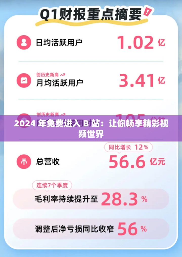 2024 年免费进入 B 站：让你畅享精彩视频世界