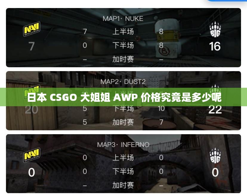 日本 CSGO 大姐姐 AWP 价格究竟是多少呢