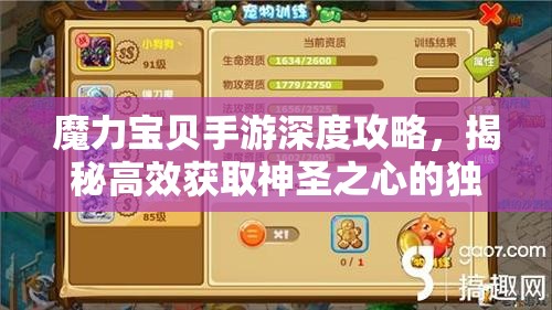 魔力宝贝手游深度攻略，揭秘高效获取神圣之心的独门秘籍