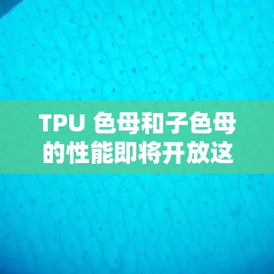 TPU 色母和子色母的性能即将开放这一重要消息需关注