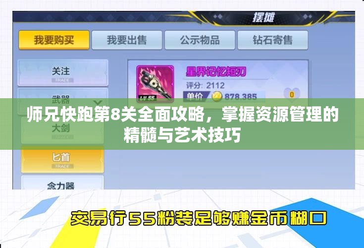 师兄快跑第8关全面攻略，掌握资源管理的精髓与艺术技巧