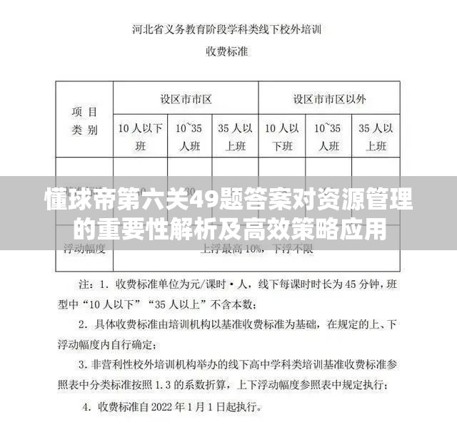 懂球帝第六关49题答案对资源管理的重要性解析及高效策略应用