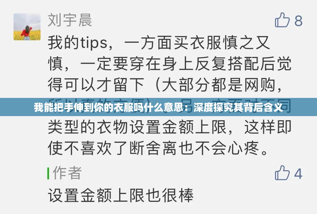 我能把手伸到你的衣服吗什么意思：深度探究其背后含义