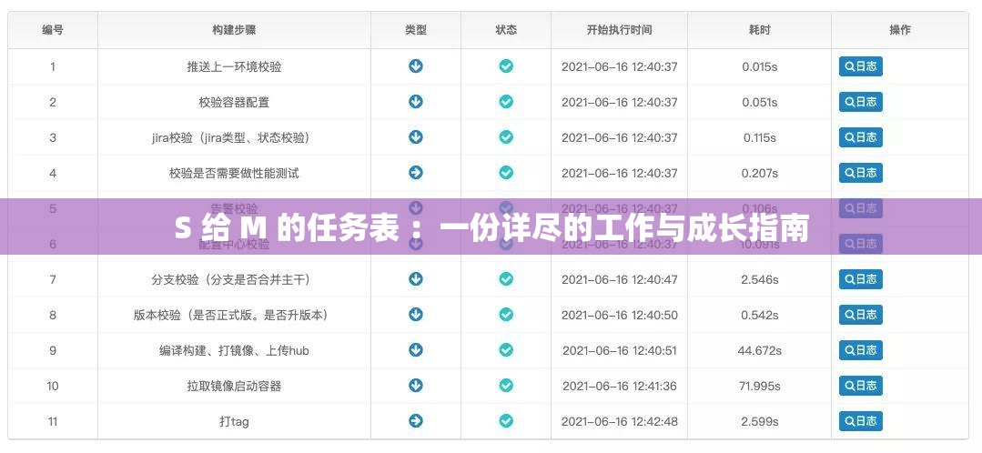 S 给 M 的任务表 ：一份详尽的工作与成长指南