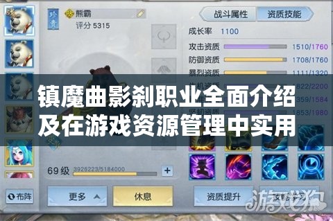 镇魔曲影刹职业全面介绍及在游戏资源管理中实用性深度剖析