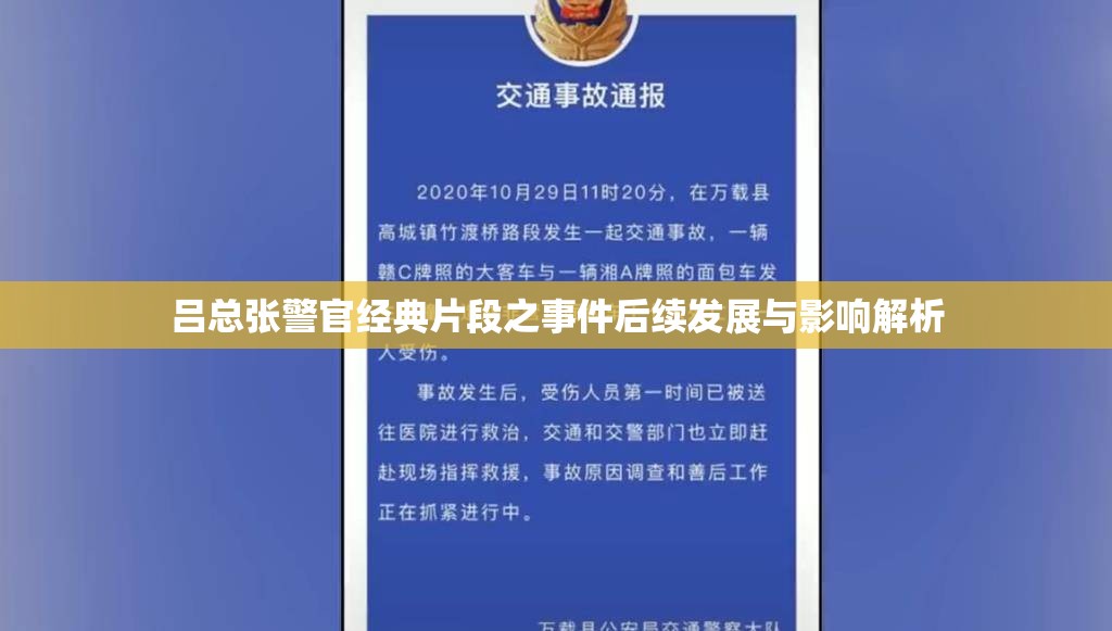 吕总张警官经典片段之事件后续发展与影响解析