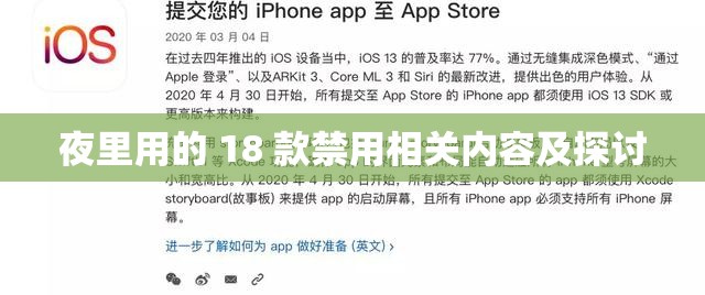 夜里用的 18 款禁用相关内容及探讨