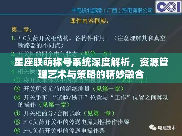 星座联萌称号系统深度解析，资源管理艺术与策略的精妙融合