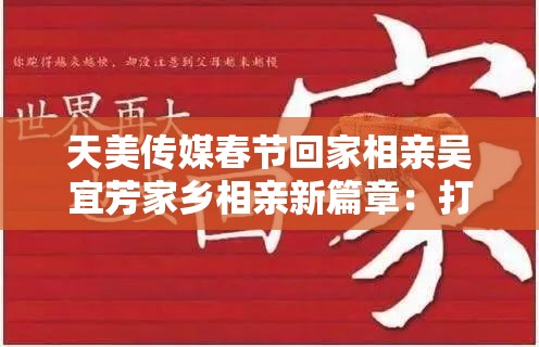 天美传媒春节回家相亲吴宜芳家乡相亲新篇章：打破地域限制，开启相亲新模式