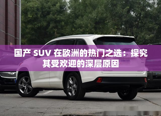 国产 SUV 在欧洲的热门之选：探究其受欢迎的深层原因