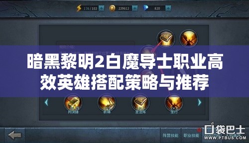 暗黑黎明2白魔导士职业高效英雄搭配策略与推荐