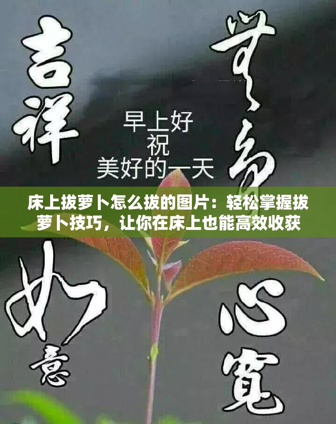 床上拔萝卜怎么拔的图片：轻松掌握拔萝卜技巧，让你在床上也能高效收获