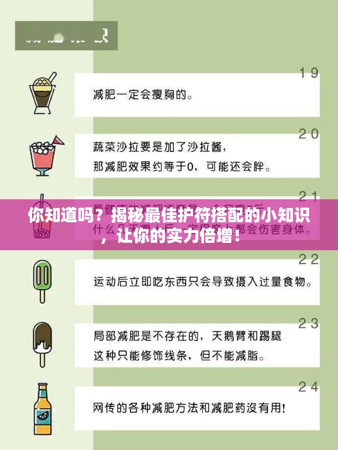 你知道吗？揭秘最佳护符搭配的小知识，让你的实力倍增！