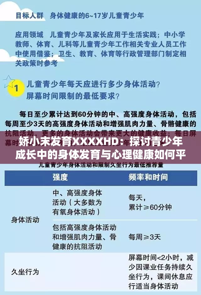 娇小末发育XXXXHD：探讨青少年成长中的身体发育与心理健康如何平衡？