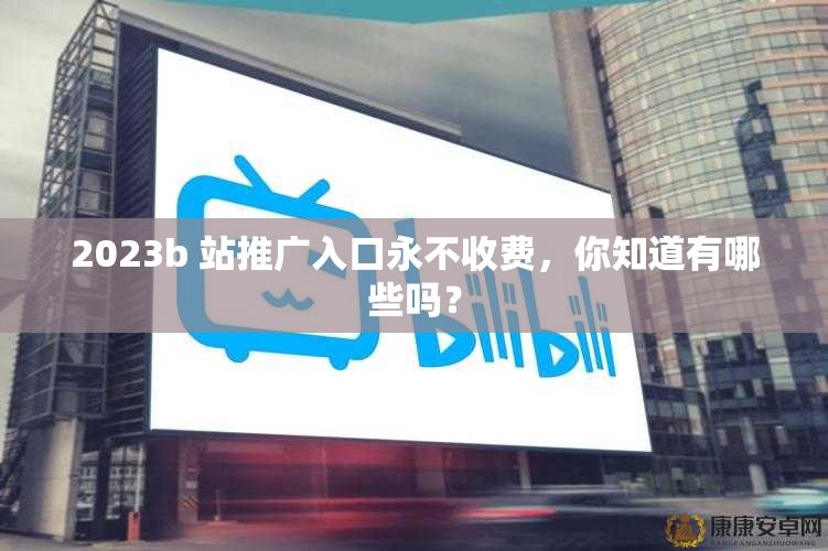 2023b 站推广入口永不收费，你知道有哪些吗？