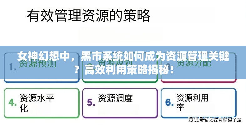 女神幻想中，黑市系统如何成为资源管理关键？高效利用策略揭秘！