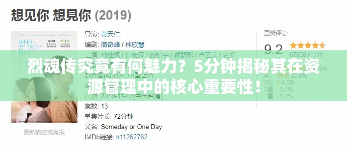 烈魂传究竟有何魅力？5分钟揭秘其在资源管理中的核心重要性！